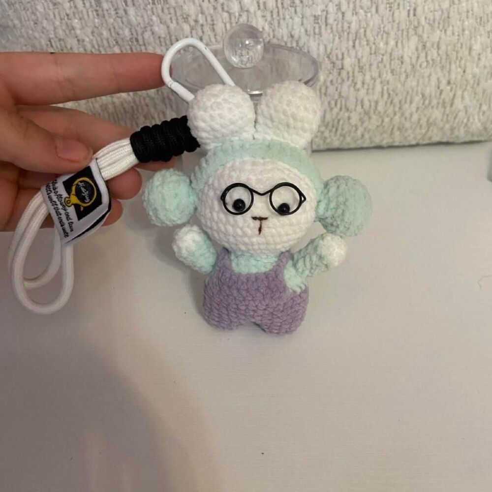 Handmade Crocheted Keychain Bunny